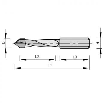 Stehle HW 2020 Durchgangs-Bohrer  6,0x25x57,5mm S=10x25mm Rechtslauf